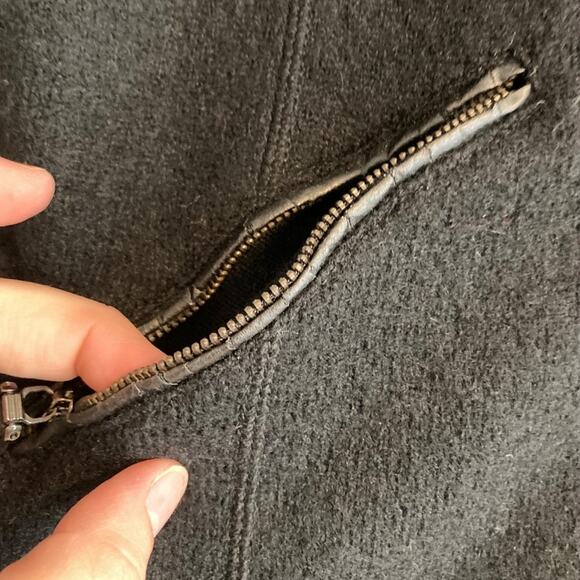 Womens Bice Black Australian Wool Full Zip Neutral Minimalist Jacket Size Small - Picture 8 of 16
